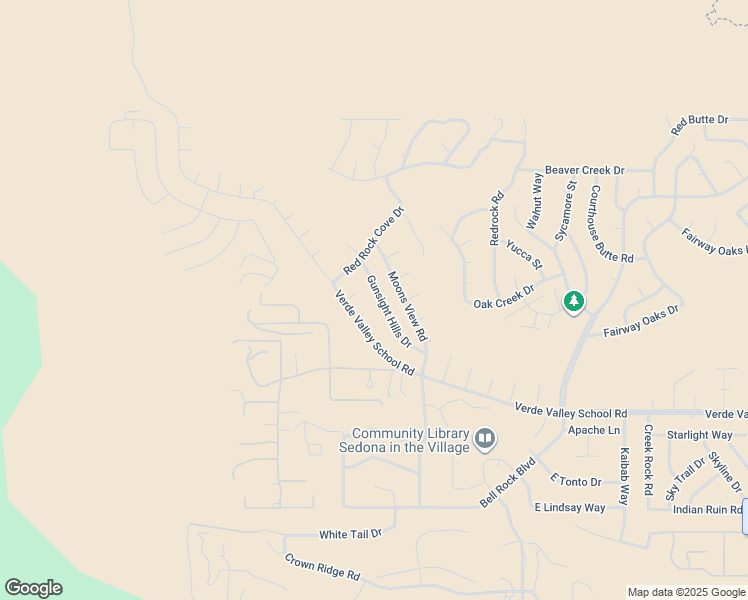 map of restaurants, bars, coffee shops, grocery stores, and more near 155 Gunsight Hills Drive in Sedona