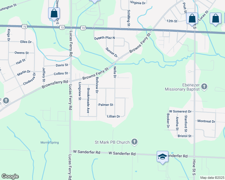 map of restaurants, bars, coffee shops, grocery stores, and more near 1800 Edward Street in Athens