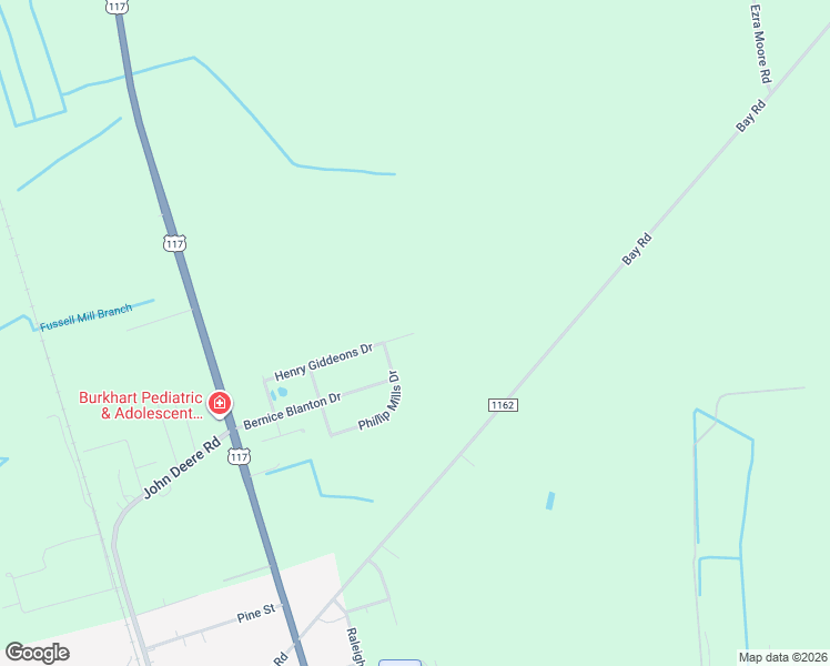 map of restaurants, bars, coffee shops, grocery stores, and more near 193 Henry Giddeons Drive in Teachey