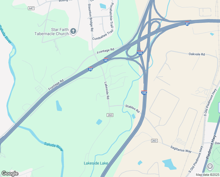 map of restaurants, bars, coffee shops, grocery stores, and more near 1 Lakeside Road in Greenville