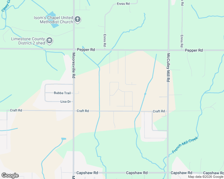 map of restaurants, bars, coffee shops, grocery stores, and more near 15796 Sanderson Lane in Athens