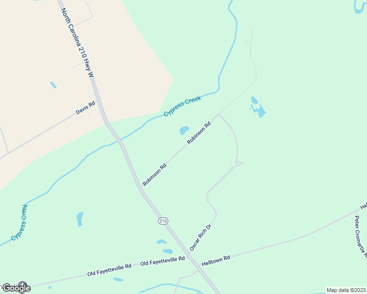 map of restaurants, bars, coffee shops, grocery stores, and more near Robinson Road in Bladen County
