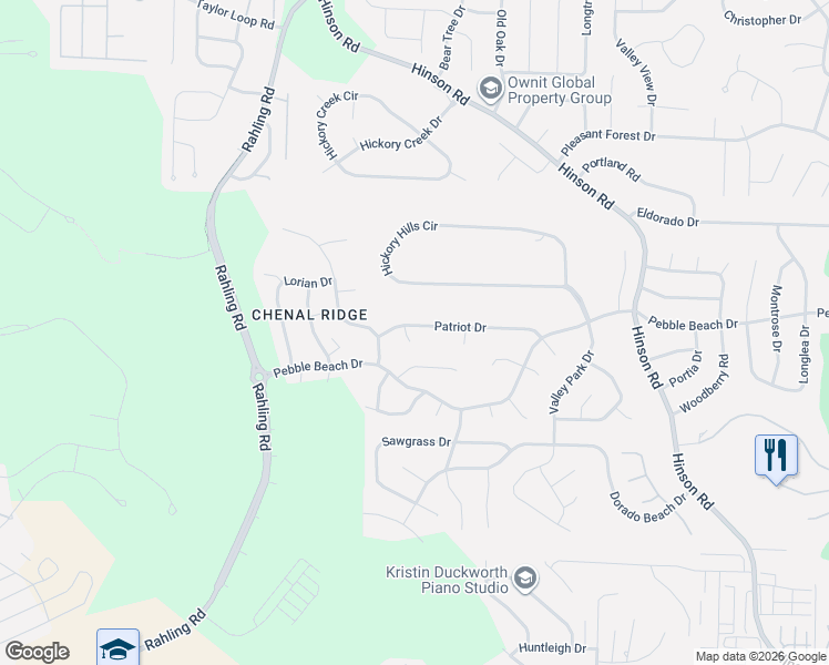 map of restaurants, bars, coffee shops, grocery stores, and more near 4 Greendale Court in Little Rock