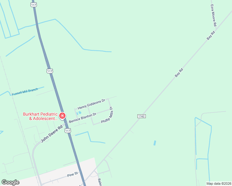 map of restaurants, bars, coffee shops, grocery stores, and more near 193 Henry Giddeons Drive in Teachey