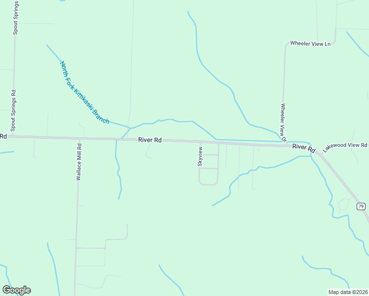 map of restaurants, bars, coffee shops, grocery stores, and more near 8590 River Road in Muscle Shoals