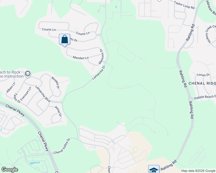map of restaurants, bars, coffee shops, grocery stores, and more near LaMarche Drive in Little Rock