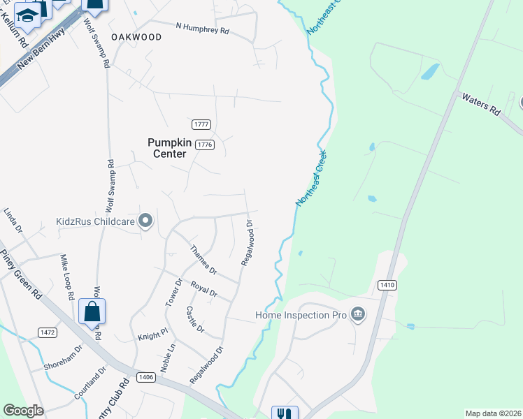 map of restaurants, bars, coffee shops, grocery stores, and more near 428 Duff Court in Jacksonville