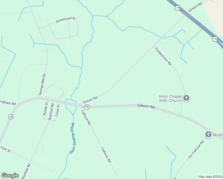 map of restaurants, bars, coffee shops, grocery stores, and more near 15003-15099 Elmore Road in Laurel Hill