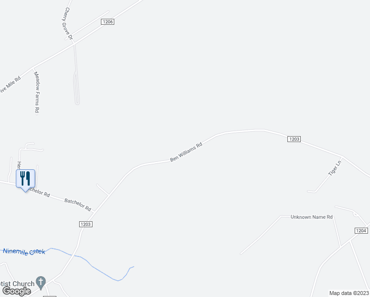 map of restaurants, bars, coffee shops, grocery stores, and more near 1112 Ben Williams Road in Richlands
