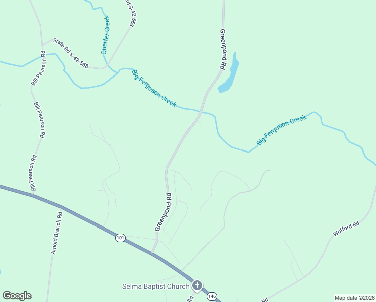 map of restaurants, bars, coffee shops, grocery stores, and more near 1120 Greenpond Road in Woodruff