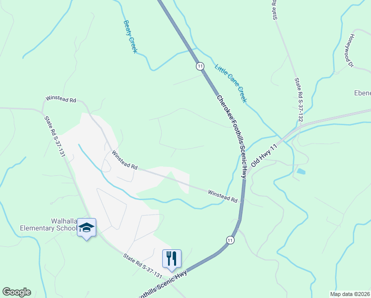 map of restaurants, bars, coffee shops, grocery stores, and more near 217 Brookridge Lane in West Union