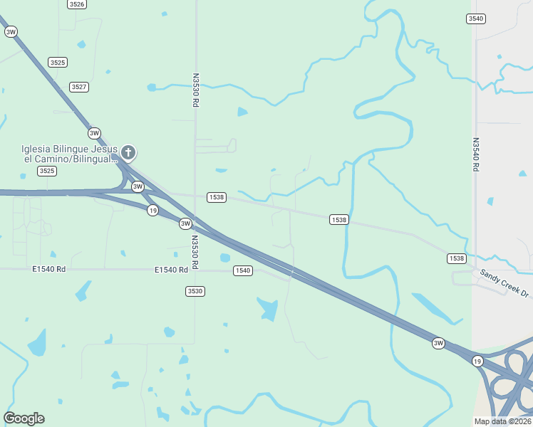 map of restaurants, bars, coffee shops, grocery stores, and more near 13249 County Road 1538 in Ada