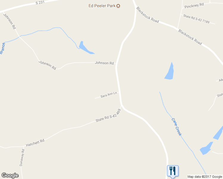 map of restaurants, bars, coffee shops, grocery stores, and more near 320 Sara Ann Lane in Roebuck