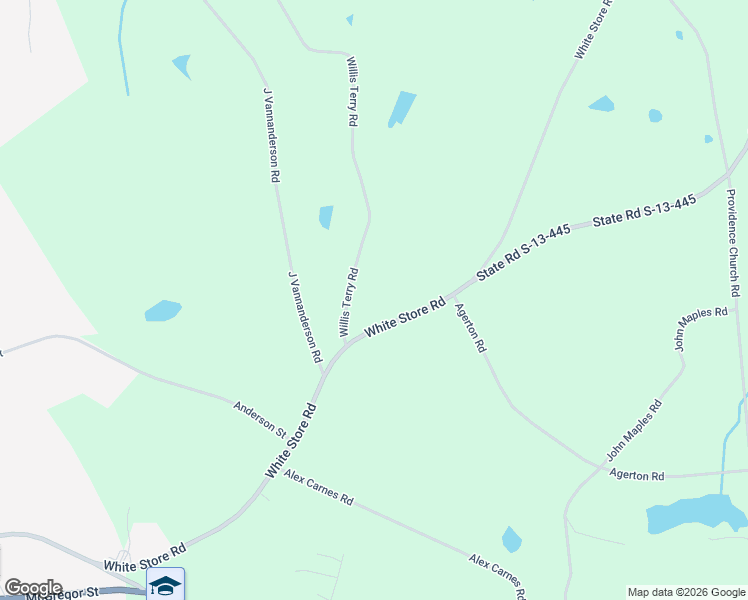 map of restaurants, bars, coffee shops, grocery stores, and more near 957 White Store Road in Pageland