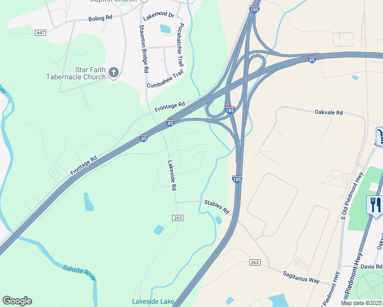 map of restaurants, bars, coffee shops, grocery stores, and more near 1 Old Lakeside Road in Piedmont