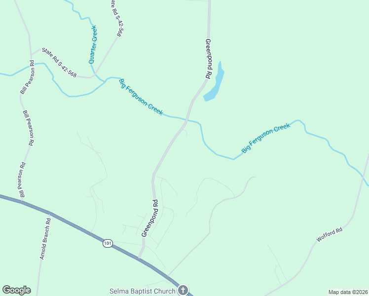 map of restaurants, bars, coffee shops, grocery stores, and more near 1132 Greenpond Road in Woodruff