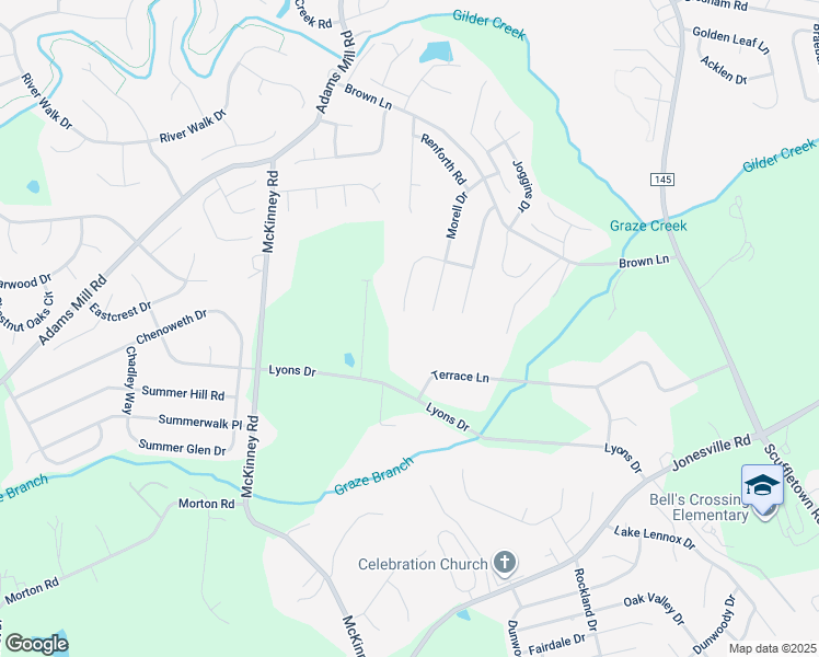 map of restaurants, bars, coffee shops, grocery stores, and more near 139 Bathurst Lane in Simpsonville