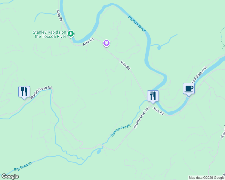 map of restaurants, bars, coffee shops, grocery stores, and more near 233 Central Way in Blue Ridge