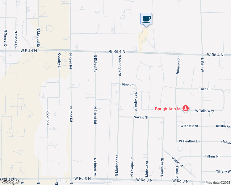 map of restaurants, bars, coffee shops, grocery stores, and more near 2692 North Maricopa Street in Chino Valley