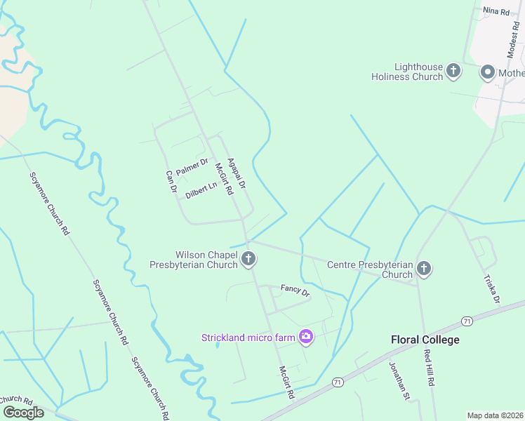 map of restaurants, bars, coffee shops, grocery stores, and more near 50 Agapai Drive in Maxton