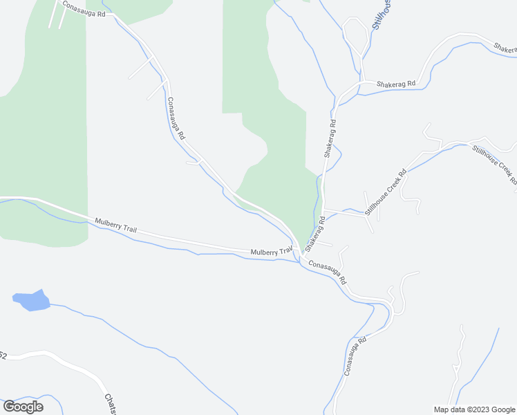 map of restaurants, bars, coffee shops, grocery stores, and more near Conasauga Road in Ellijay