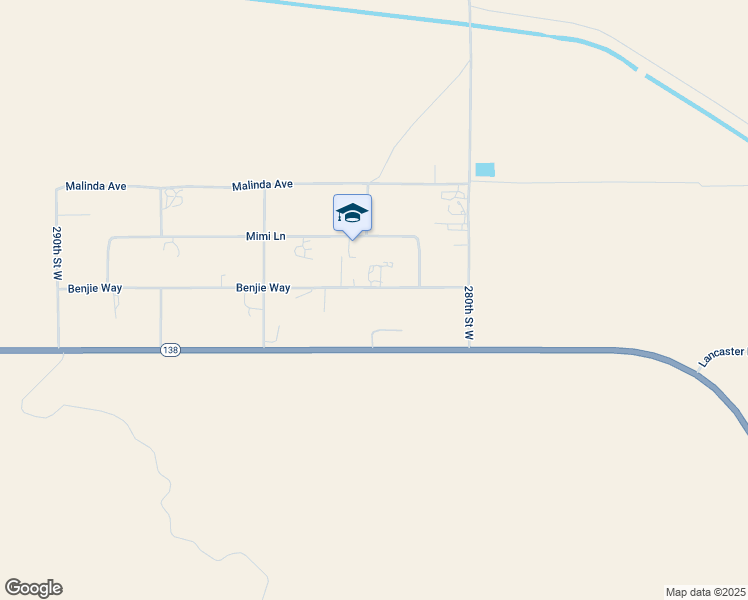 map of restaurants, bars, coffee shops, grocery stores, and more near 28216 Benjie Way in Lancaster
