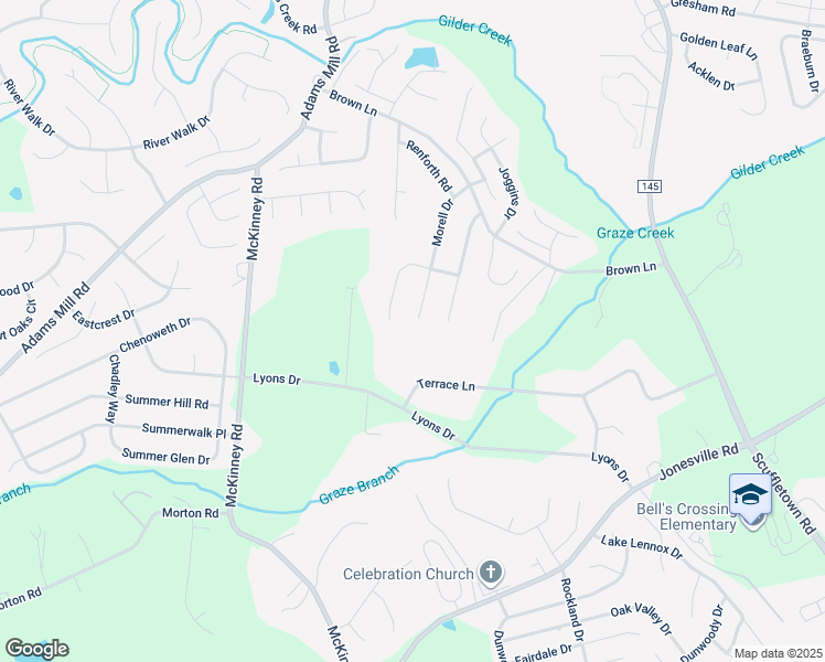map of restaurants, bars, coffee shops, grocery stores, and more near 222 Morell Drive in Simpsonville