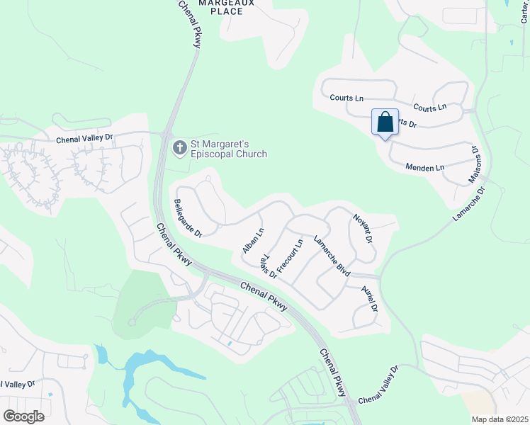 map of restaurants, bars, coffee shops, grocery stores, and more near 17 Bellegarde Drive in Little Rock