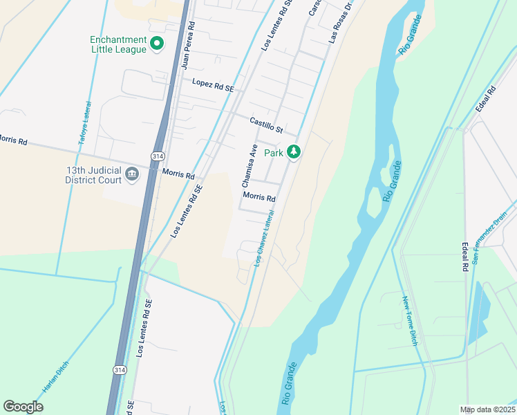 map of restaurants, bars, coffee shops, grocery stores, and more near 1120 Desert Flower Avenue in Los Lunas