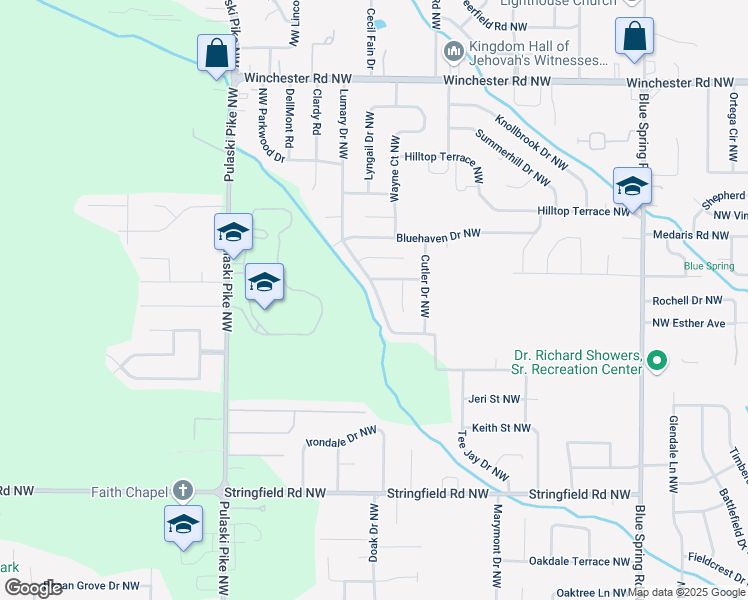 map of restaurants, bars, coffee shops, grocery stores, and more near 4728 Lumary Drive Northwest in Huntsville