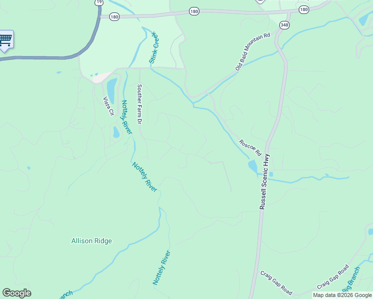 map of restaurants, bars, coffee shops, grocery stores, and more near 237 Souther Forest Road in Blairsville