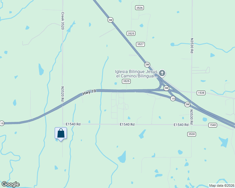 map of restaurants, bars, coffee shops, grocery stores, and more near 12481 Oklahoma 19 in Ada