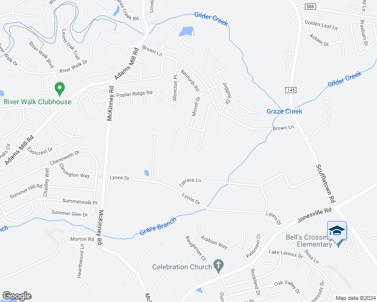 map of restaurants, bars, coffee shops, grocery stores, and more near 217 Morell Drive in Simpsonville