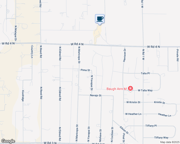 map of restaurants, bars, coffee shops, grocery stores, and more near 2736 North Yavapai Street in Chino Valley