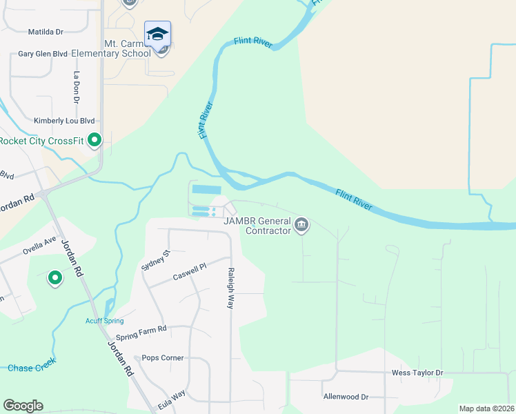 map of restaurants, bars, coffee shops, grocery stores, and more near 908 Wess Taylor Road in Huntsville