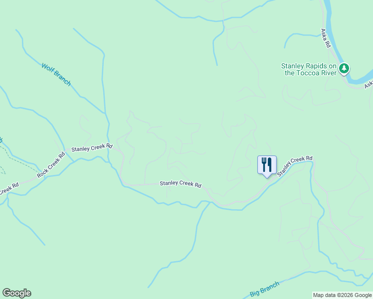 map of restaurants, bars, coffee shops, grocery stores, and more near 46 Cochise Road in Blue Ridge