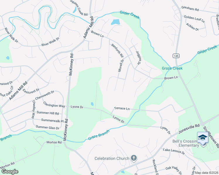 map of restaurants, bars, coffee shops, grocery stores, and more near 124 Bathurst Lane in Simpsonville
