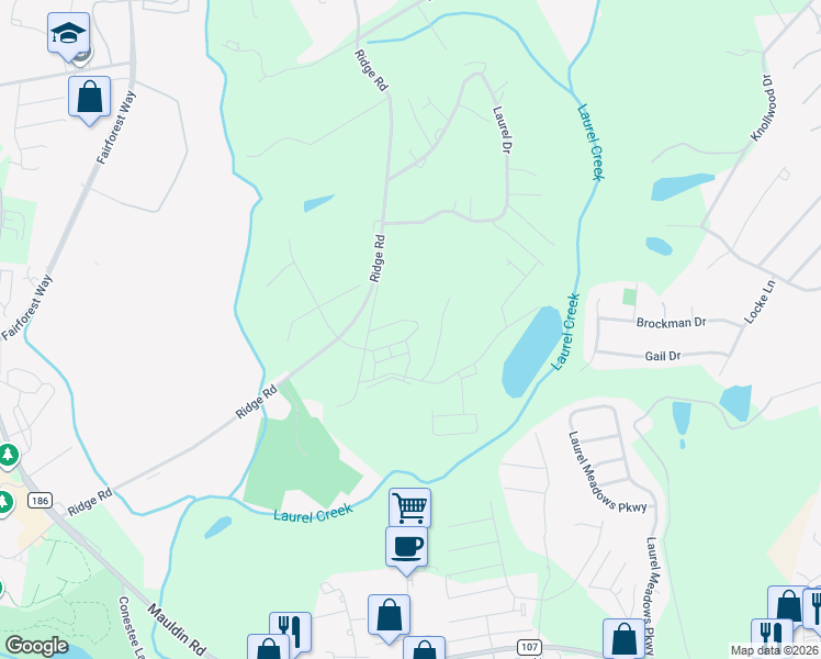 map of restaurants, bars, coffee shops, grocery stores, and more near 1307 Loblolly Circle in Greenville