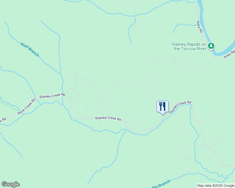 map of restaurants, bars, coffee shops, grocery stores, and more near 46 Cochise Road in Blue Ridge