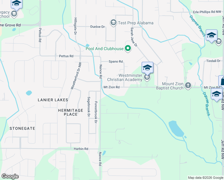 map of restaurants, bars, coffee shops, grocery stores, and more near 494 Mount Zion Road in Madison
