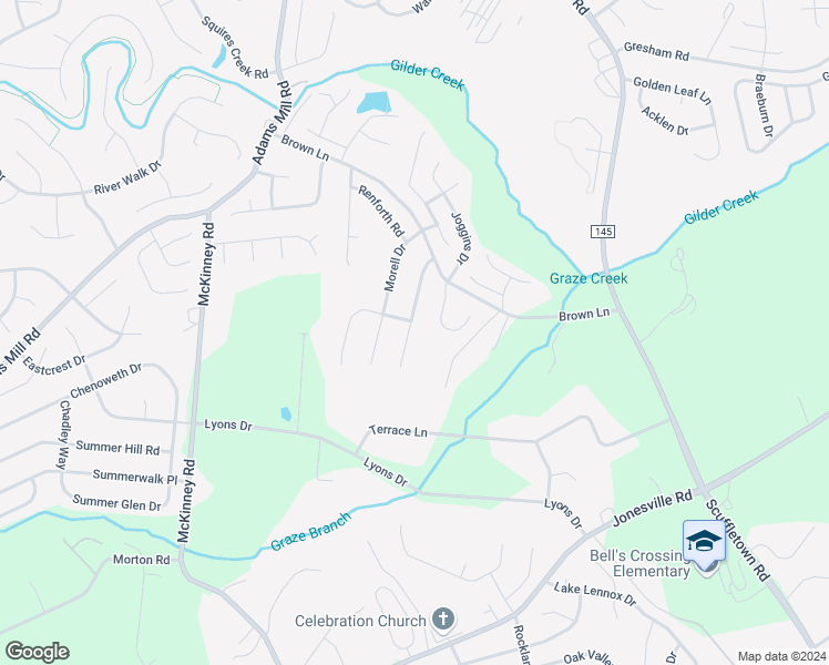 map of restaurants, bars, coffee shops, grocery stores, and more near 103 Hawkesbury Road in Simpsonville