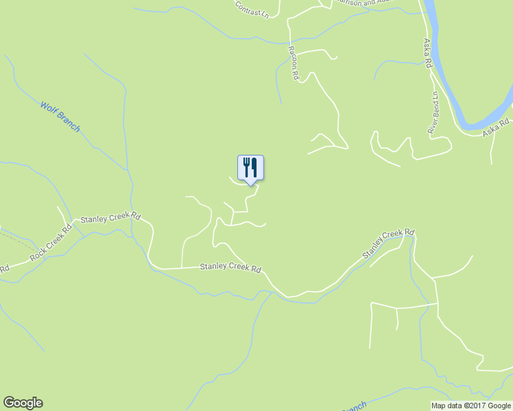 map of restaurants, bars, coffee shops, grocery stores, and more near 46 Cochise Road in Blue Ridge