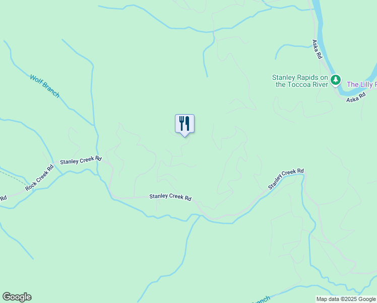 map of restaurants, bars, coffee shops, grocery stores, and more near 46 Cochise Road in Blue Ridge