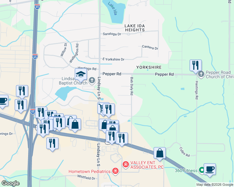 map of restaurants, bars, coffee shops, grocery stores, and more near 22135 Ewell Street in Athens