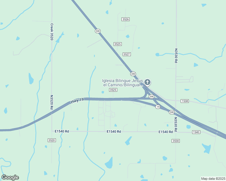 map of restaurants, bars, coffee shops, grocery stores, and more near Creek 3525 in Ada