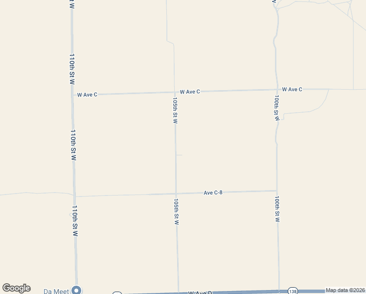 map of restaurants, bars, coffee shops, grocery stores, and more near 49630 105th Street West in Lancaster