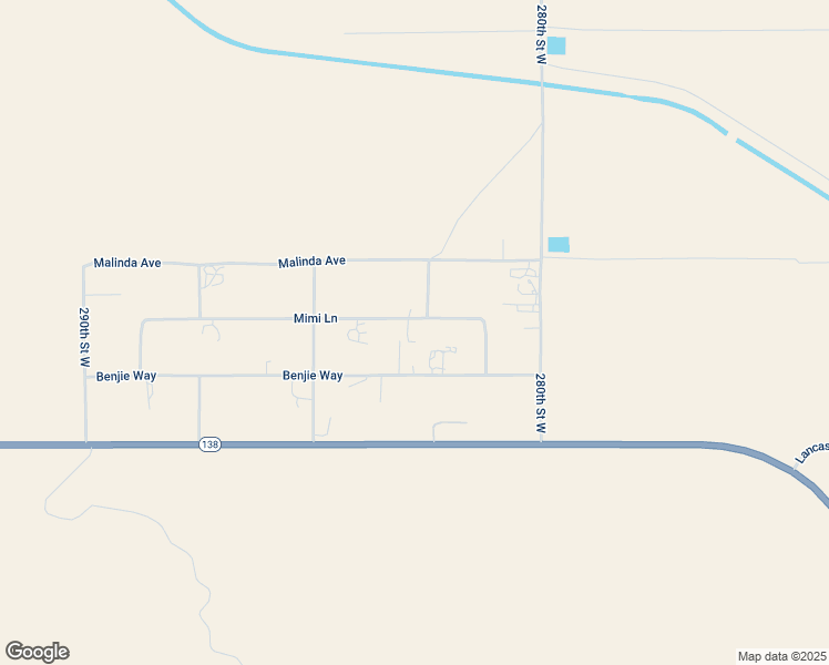 map of restaurants, bars, coffee shops, grocery stores, and more near 28214 Mimi Lane in Lancaster