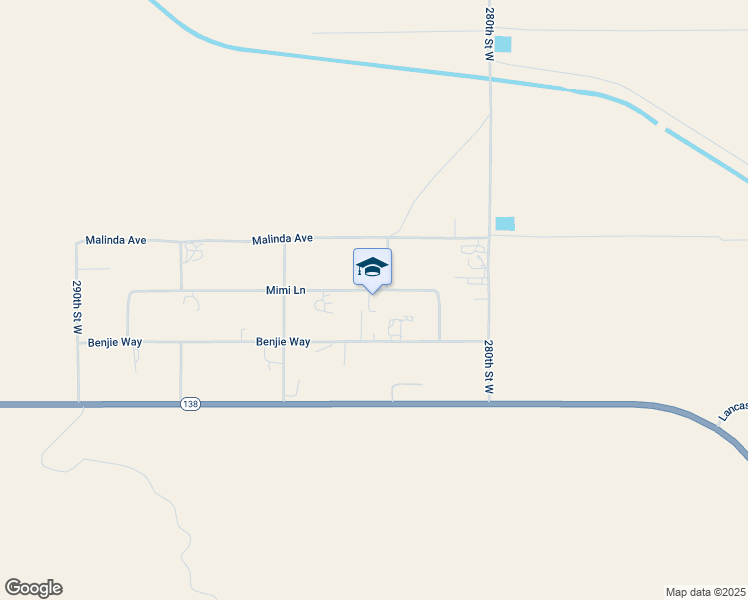 map of restaurants, bars, coffee shops, grocery stores, and more near 28214 Mimi Lane in Lancaster