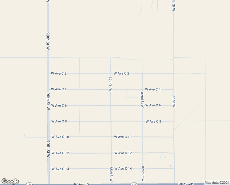 map of restaurants, bars, coffee shops, grocery stores, and more near 8344 West Avenue C 4 in Lancaster