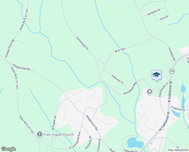 map of restaurants, bars, coffee shops, grocery stores, and more near 309 Wildwood Road in Walhalla